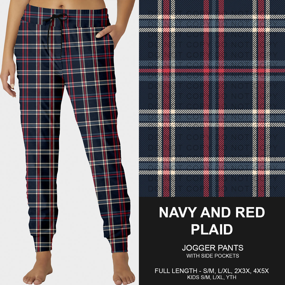 PREORDER Custom Styles - Navy and Red Plaid - Closes 7 Oct - ETA early Jan 2026