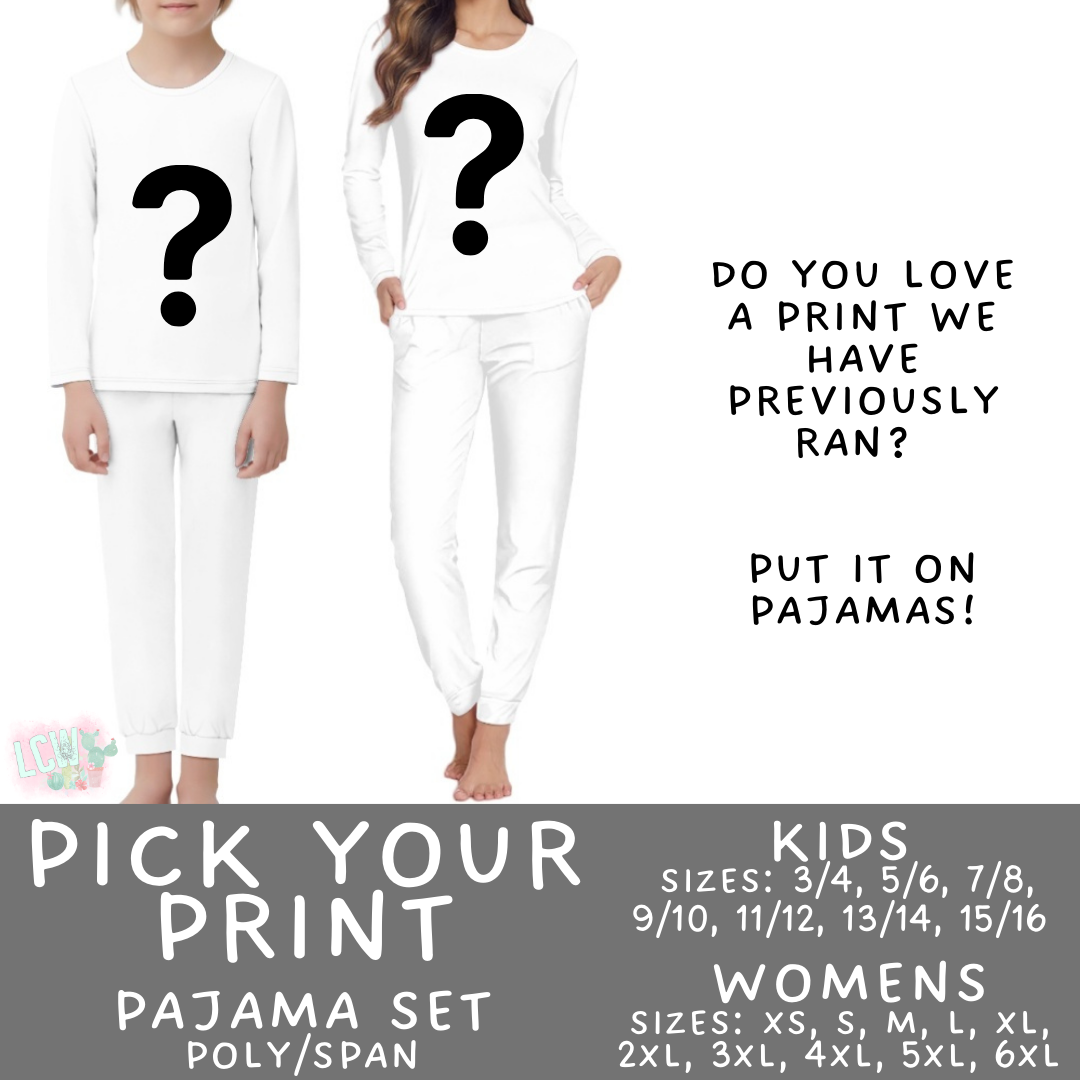 Preorder Custom Family PJ Sets - Pick Your Print - Closes 3 Sep - ETA late Nov 2025