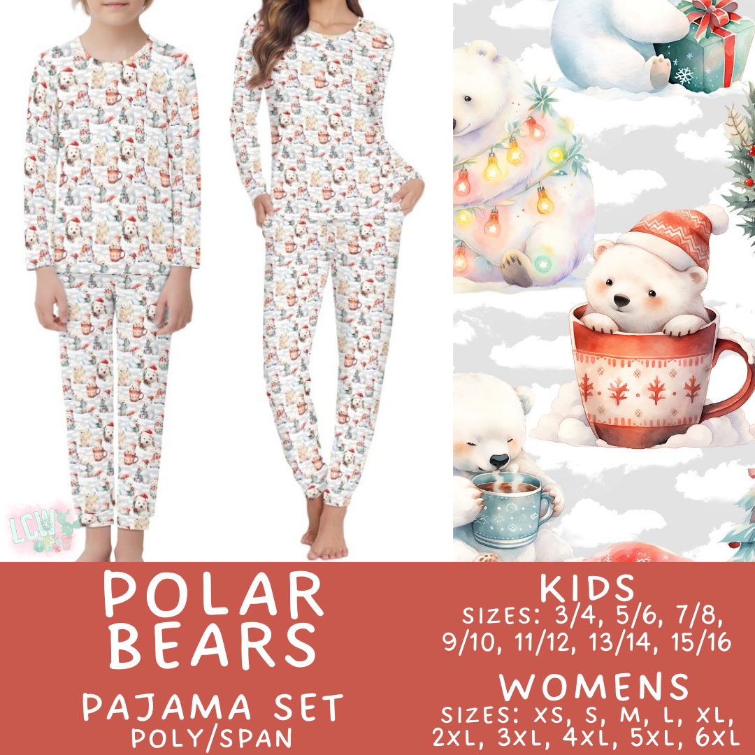 Preorder Custom Family PJ Sets - Polar Bears - Closes 6 Oct - ETA late Dec 2025