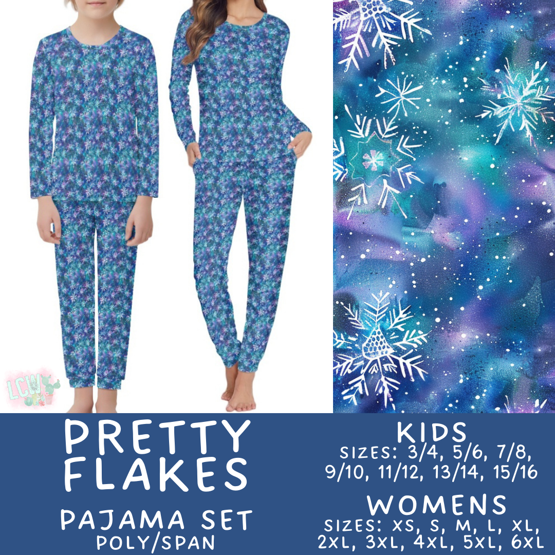 Preorder Custom Christmas Family PJ Sets - Pretty Flakes - Closes 12 Sep - ETA late Nov 2025