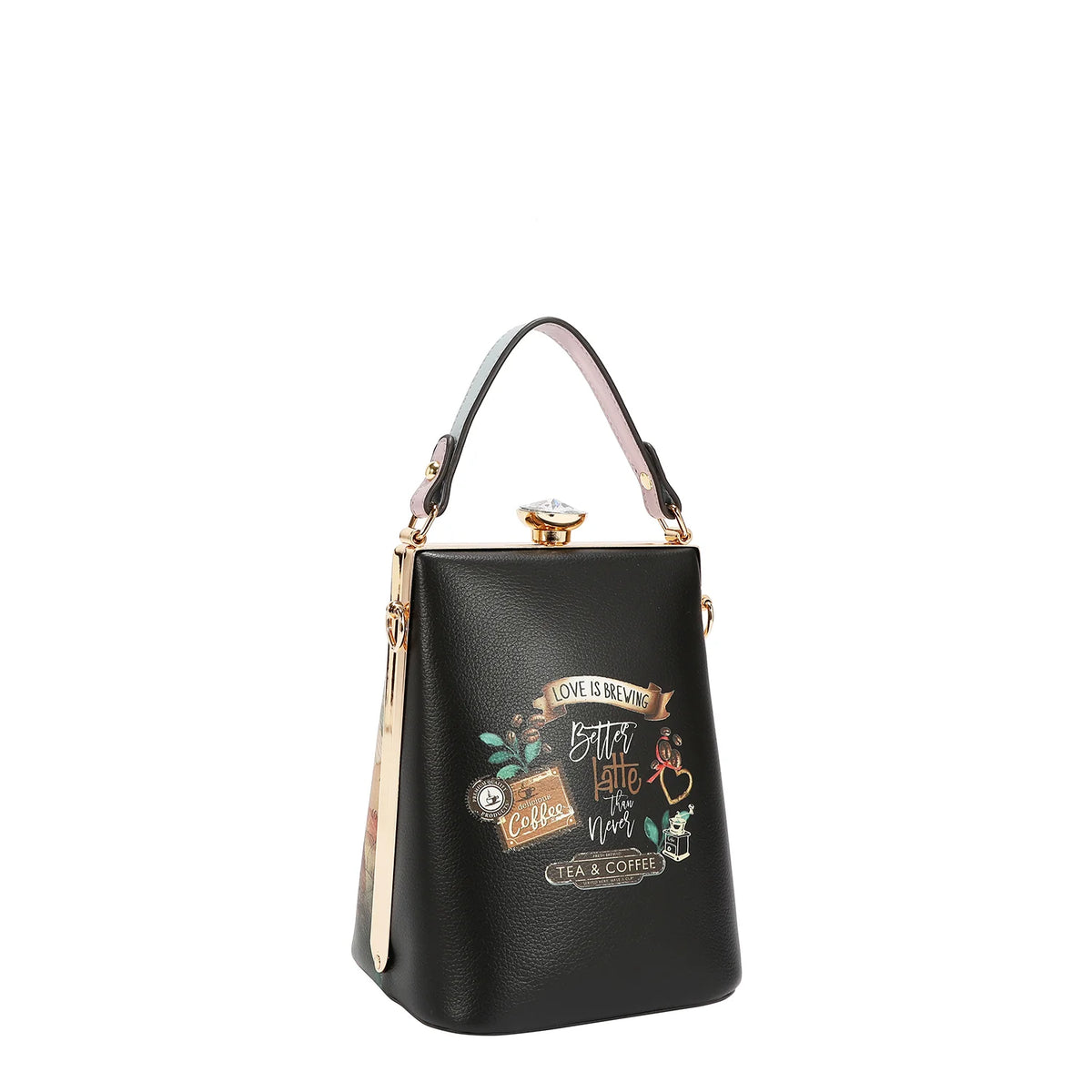 NICOLE LEE USA DIAMOND STONE CLUTCH