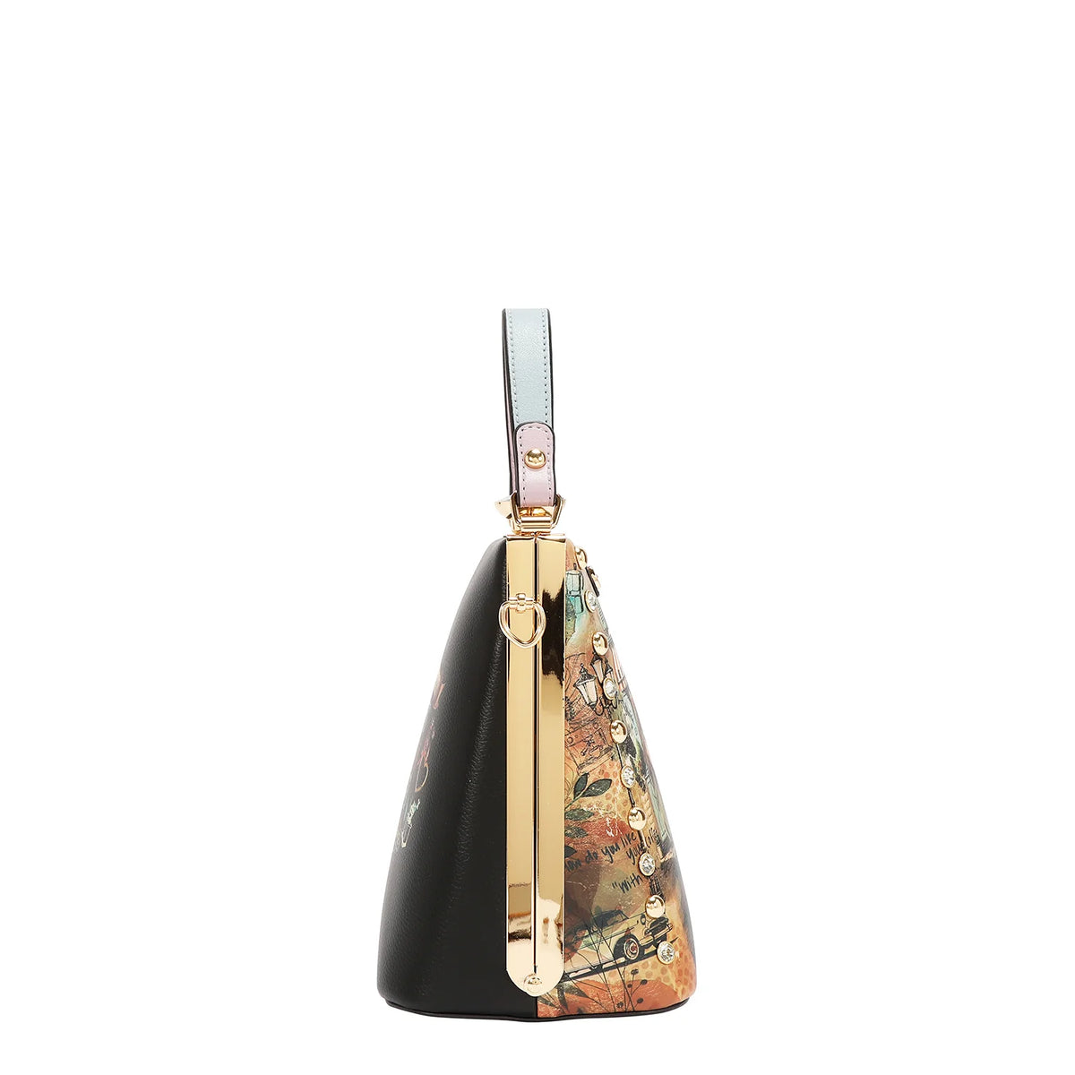 NICOLE LEE USA DIAMOND STONE CLUTCH