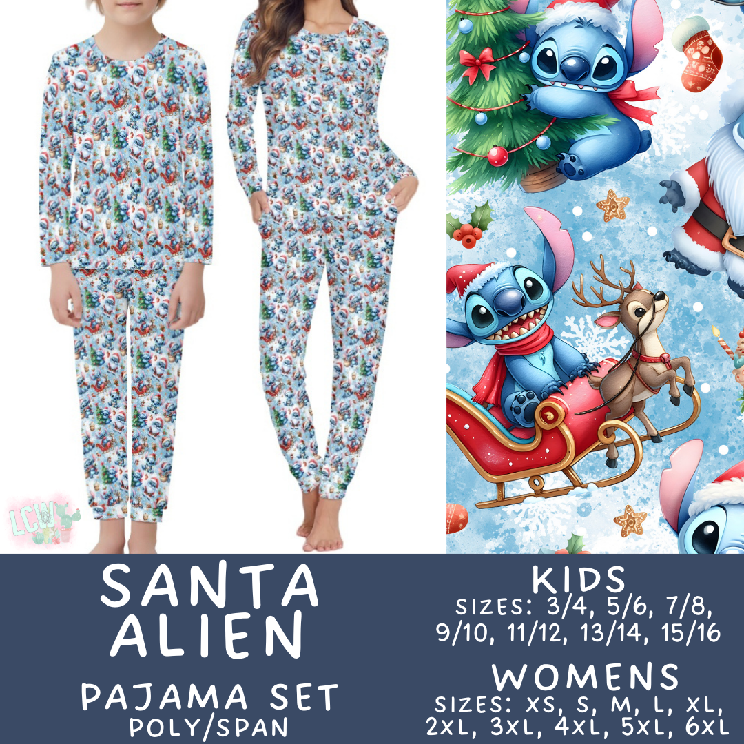 Preorder Custom Christmas Family PJ Sets - Santa Alien - Closes 12 Sep - ETA late Nov 2025