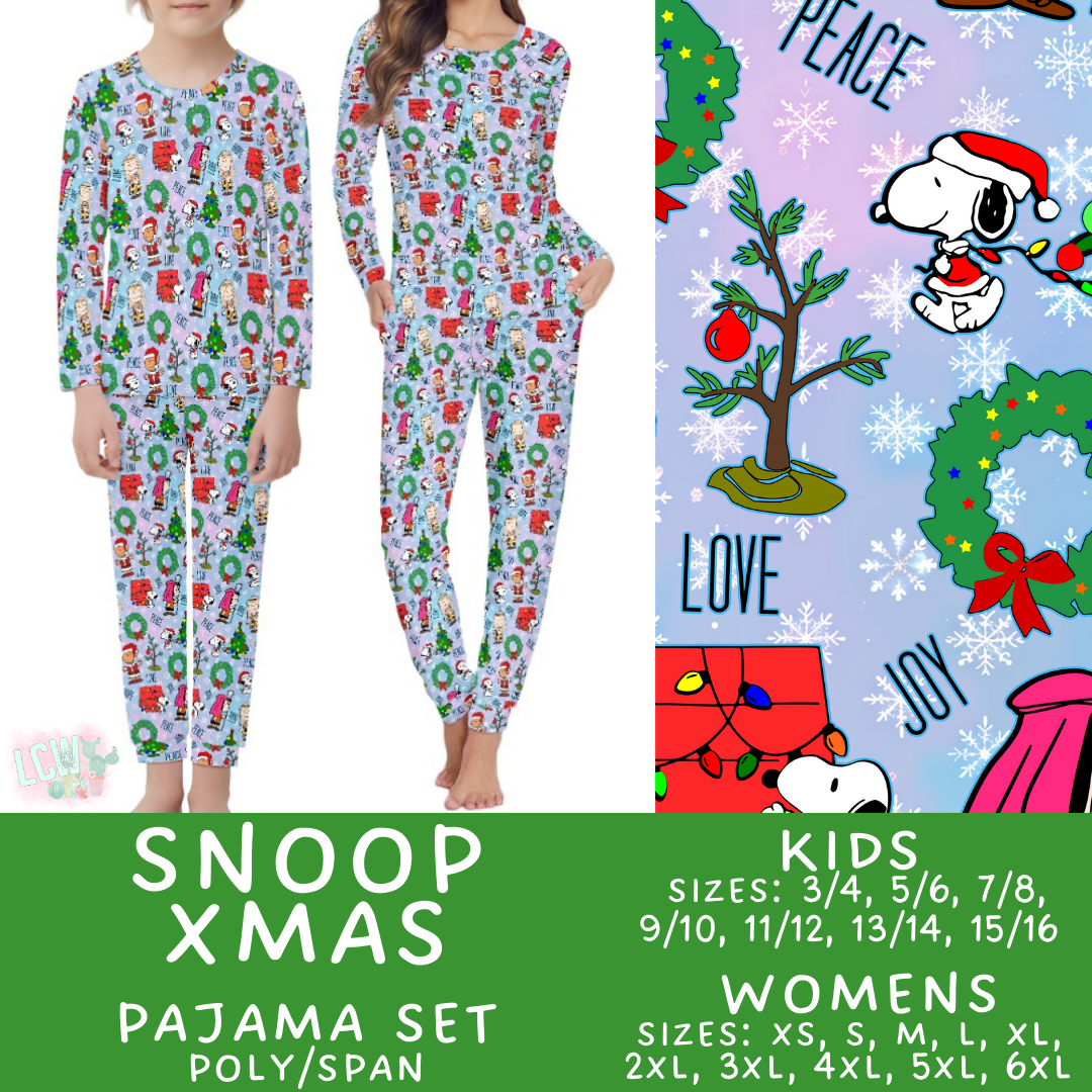 Preorder Custom Christmas Family PJ Sets - Snoop Xmas - Closes 12 Sep - ETA late Nov 2025