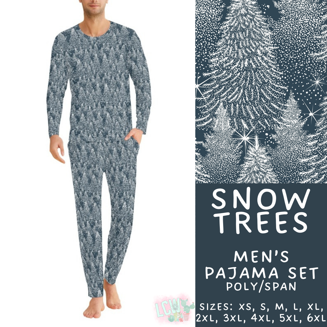 Preorder Custom Family PJ Sets - Snow Trees - Closes 6 Oct - ETA late Dec 2025