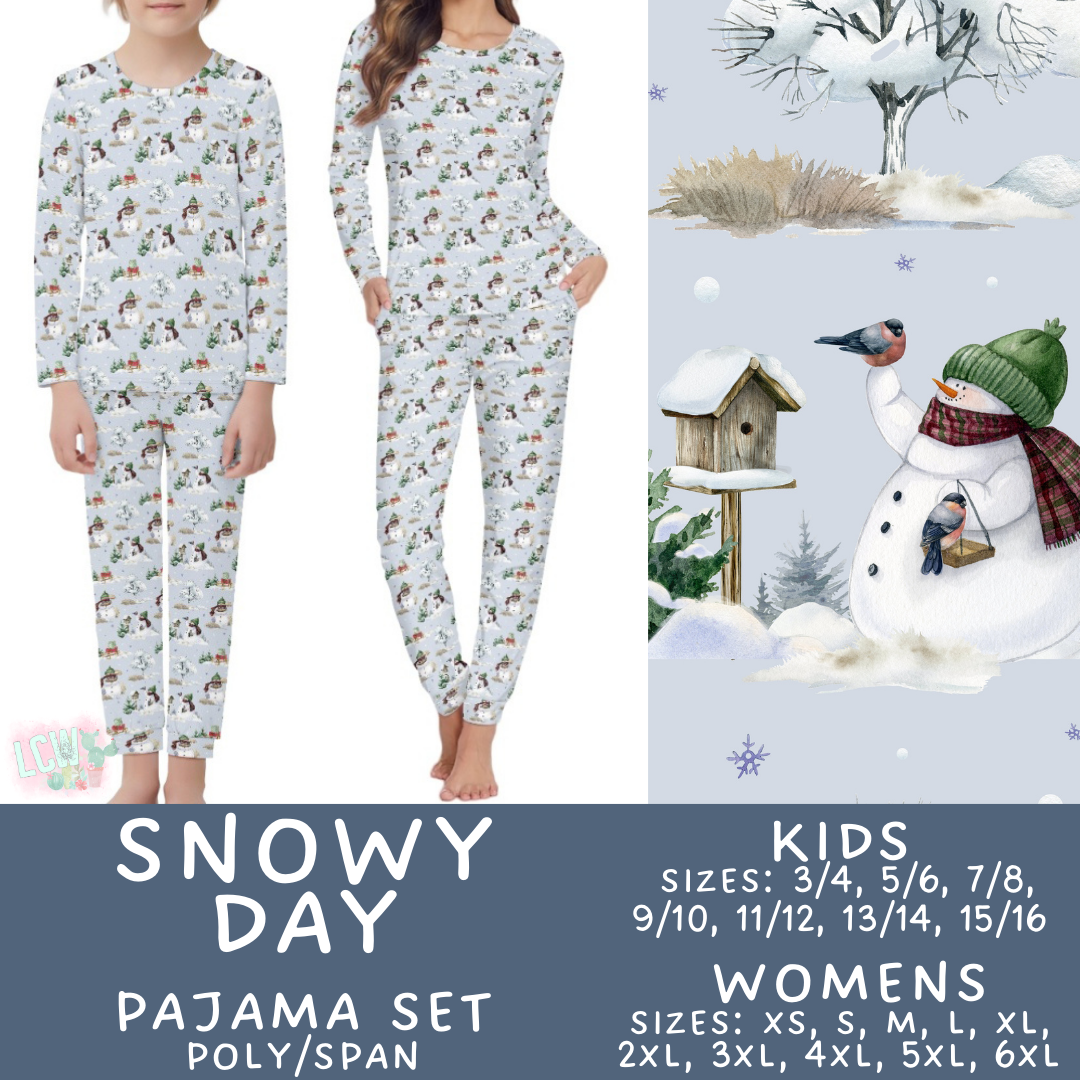 Preorder Custom Family PJ Sets - Snowy Day - Closes 6 Oct - ETA late Dec 2025