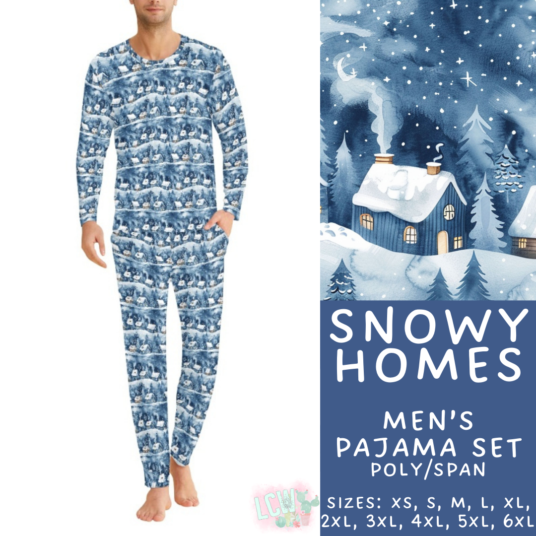Preorder Custom Family PJ Sets - Snowy Homes - Closes 6 Oct - ETA late Dec 2025