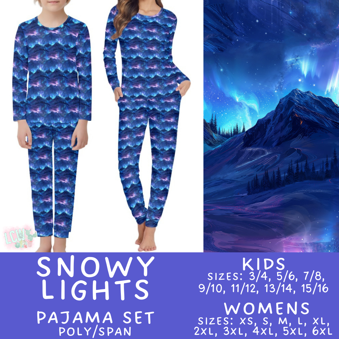 Preorder Custom Family PJ Sets - Snowy Lights - Closes 6 Oct - ETA late Dec 2025