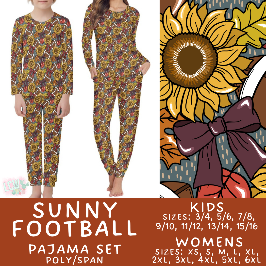 Preorder Custom Family PJ Sets - Sunny Football - Closes 3 Sep - ETA late Nov 2025