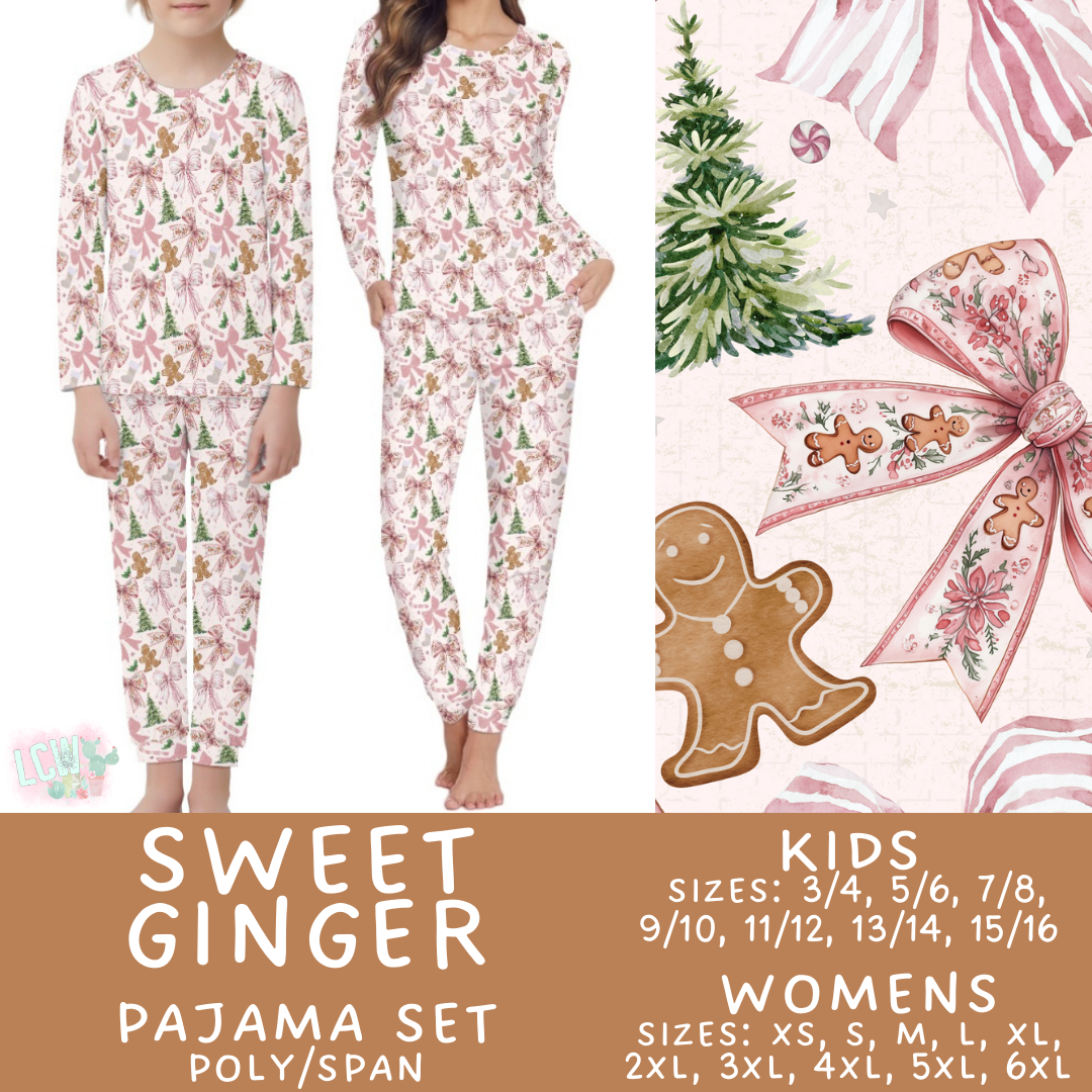 Preorder Custom Christmas Family PJ Sets - Sweet Ginger - Closes 12 Sep - ETA late Nov 2025