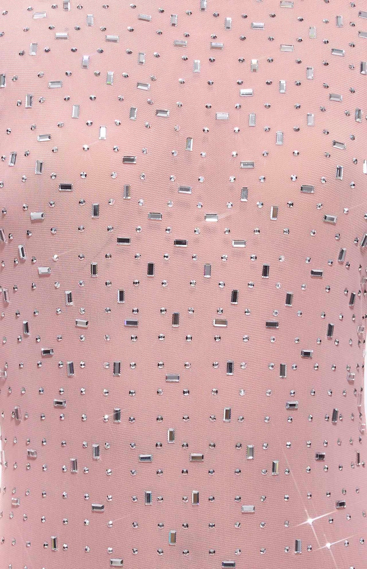 Sasso Diamante Mesh Maxi Dress Pink