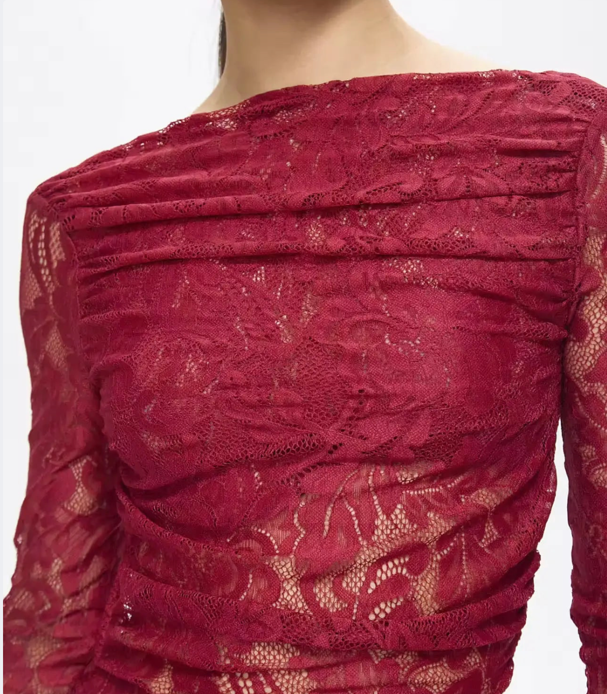 Turo Backless Floral Lace Maxi Dress Red