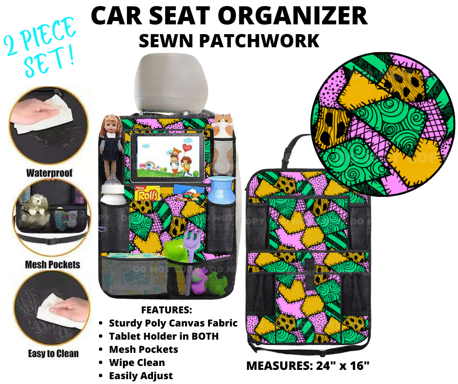 Preorder Custom 2-Piece Car Seat Organisers - Closes 2 Jan - ETA mid Apr 2025