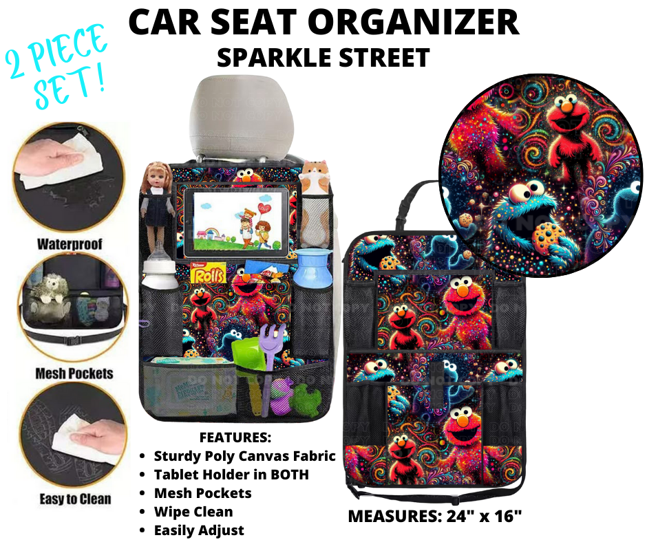 Preorder Custom 2-Piece Car Seat Organisers - Closes 2 Jan - ETA mid Apr 2025