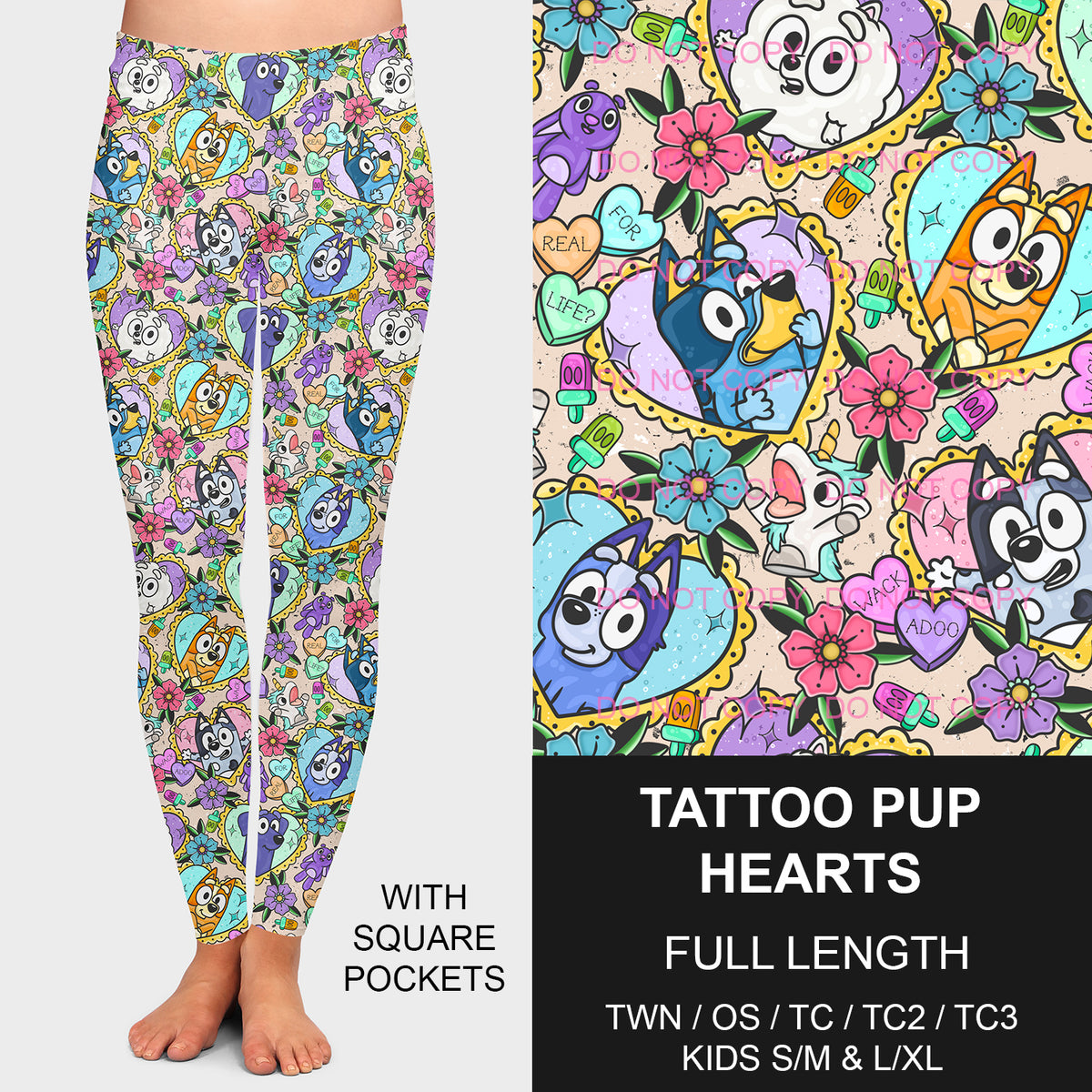 PREORDER Custom Styles - Tattoo Pup Hearts - Closes 3 Dec - ETA mid Feb 2025