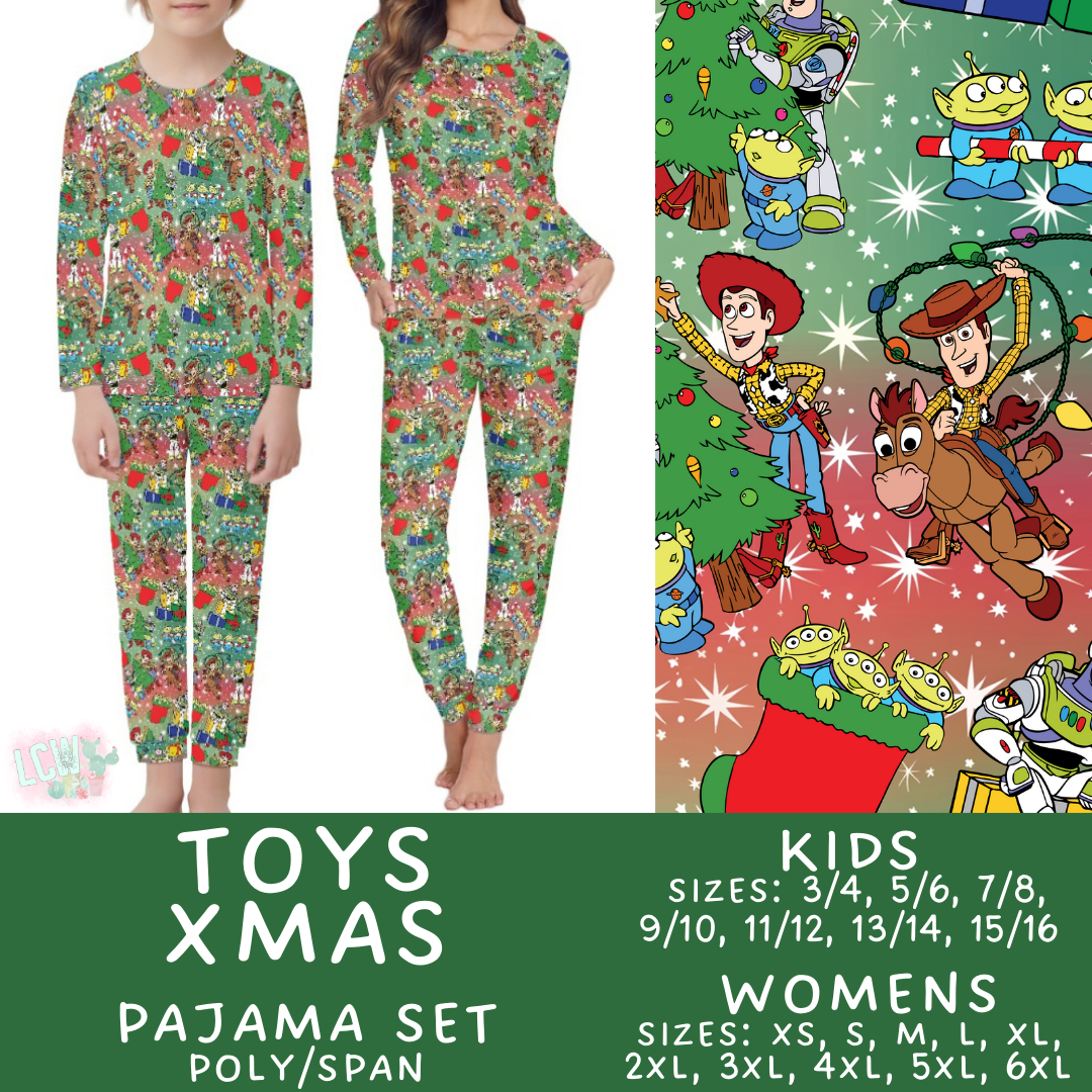 Preorder Custom Christmas Family PJ Sets - Toys Xmas - Closes 12 Sep - ETA late Nov 2025