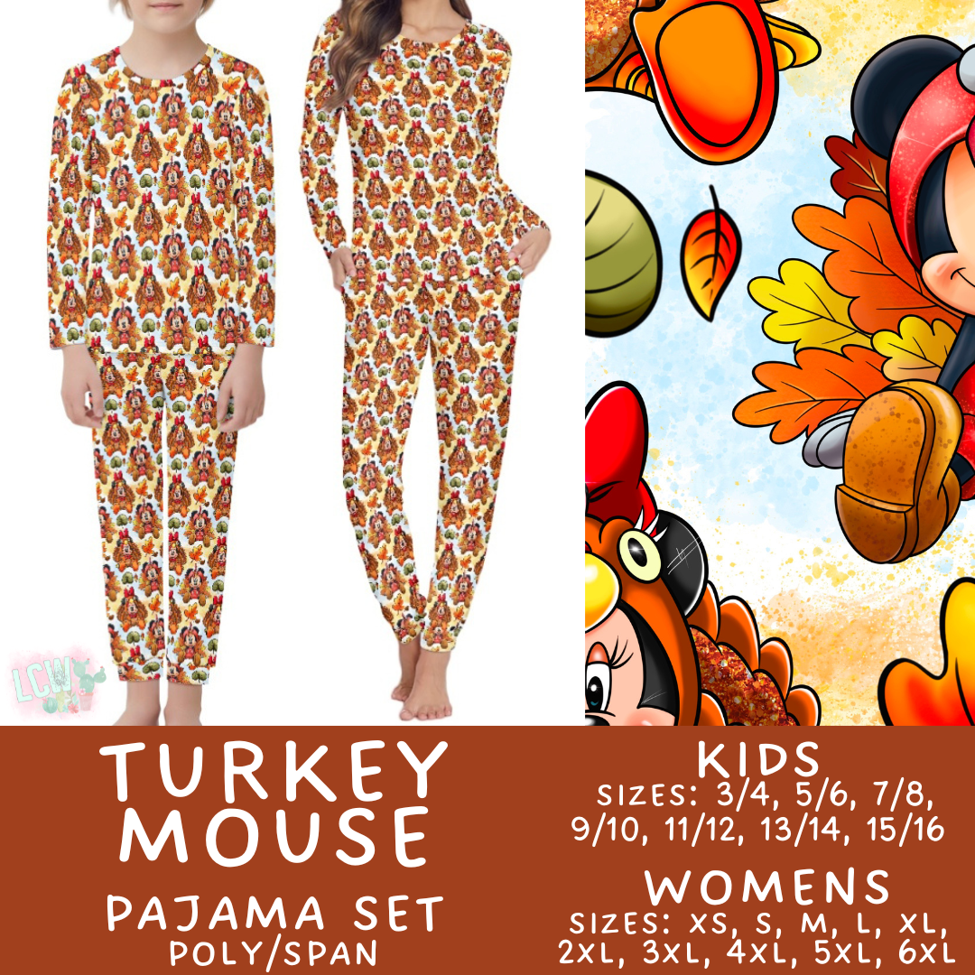 Preorder Custom Family PJ Sets - Turkey Mouse - Closes 3 Sep - ETA late Nov 2025