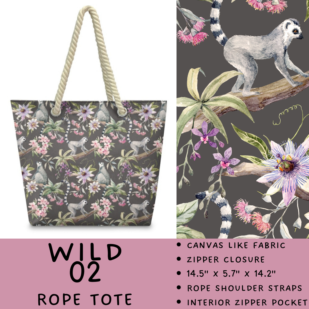 Preorder Custom Wild Side Rope Totes / Card Holders - Closes 29 Dec - ETA late Mar 2026