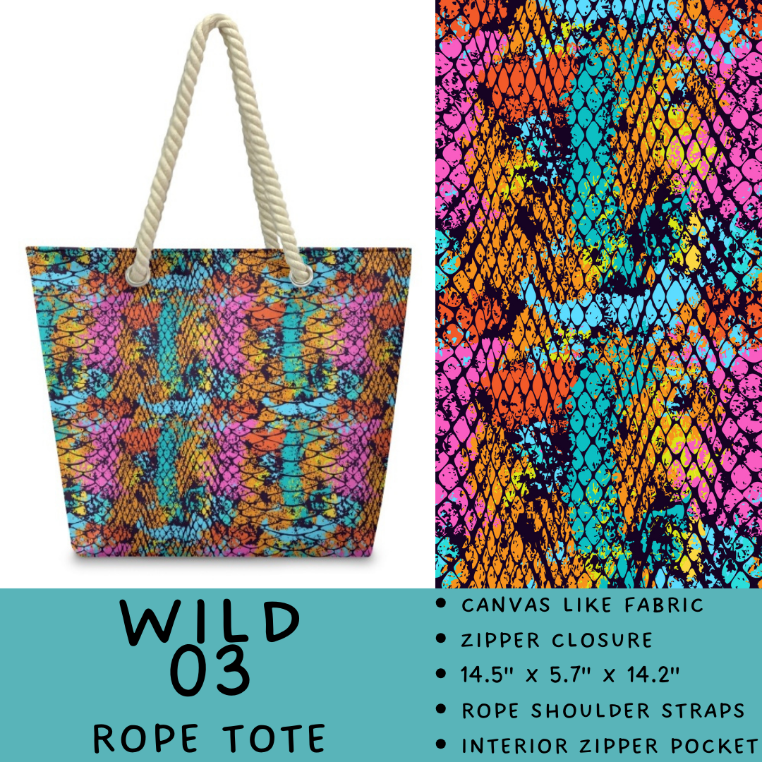 Preorder Custom Wild Side Rope Totes / Card Holders - Closes 29 Dec - ETA late Mar 2026