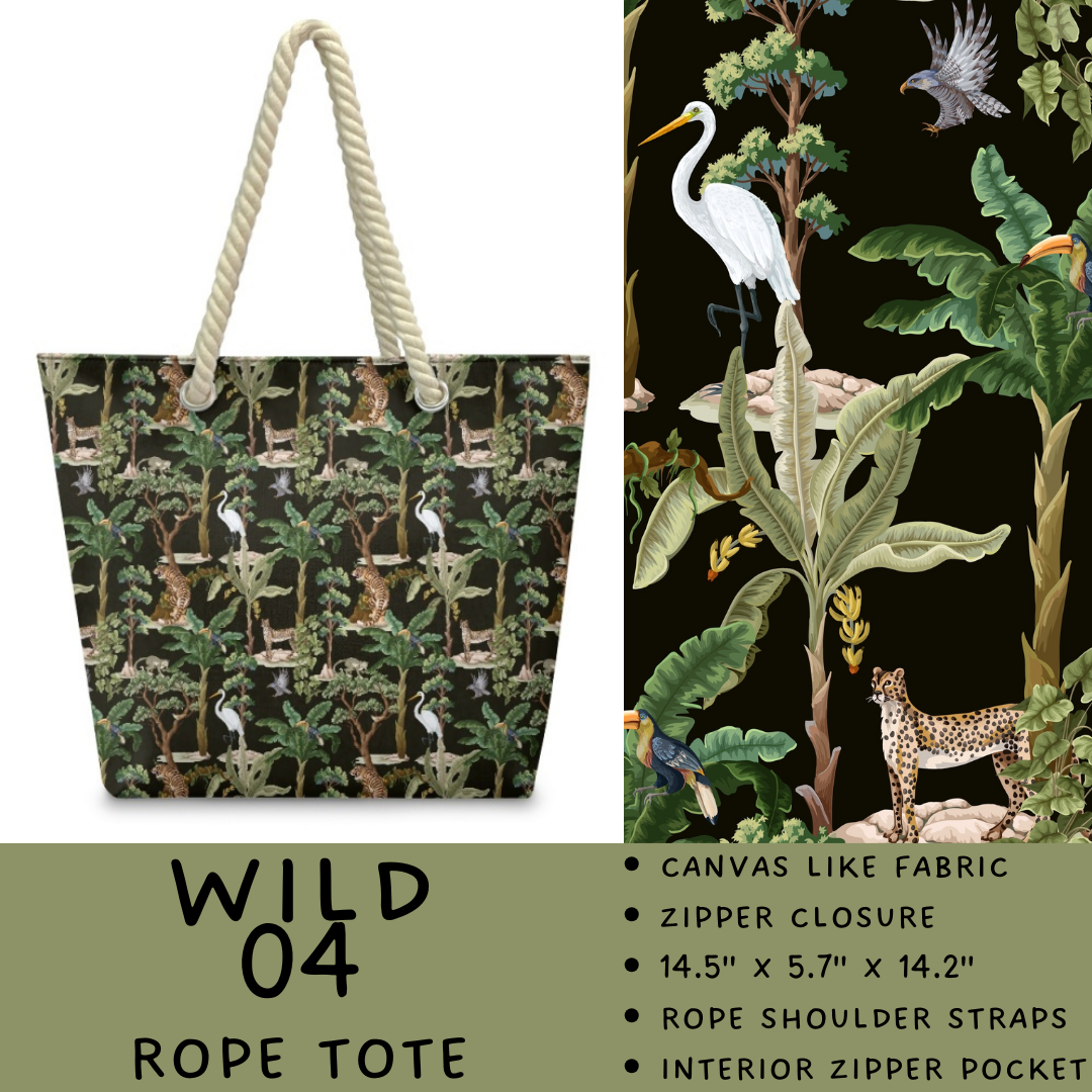 Preorder Custom Wild Side Rope Totes / Card Holders - Closes 29 Dec - ETA late Mar 2026