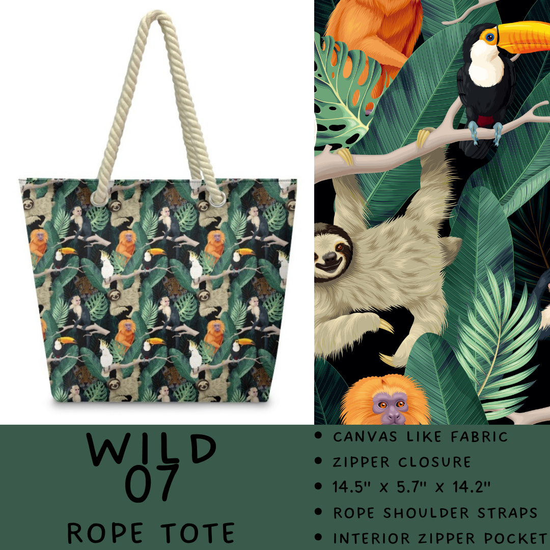 Preorder Custom Wild Side Rope Totes / Card Holders - Closes 29 Dec - ETA late Mar 2026