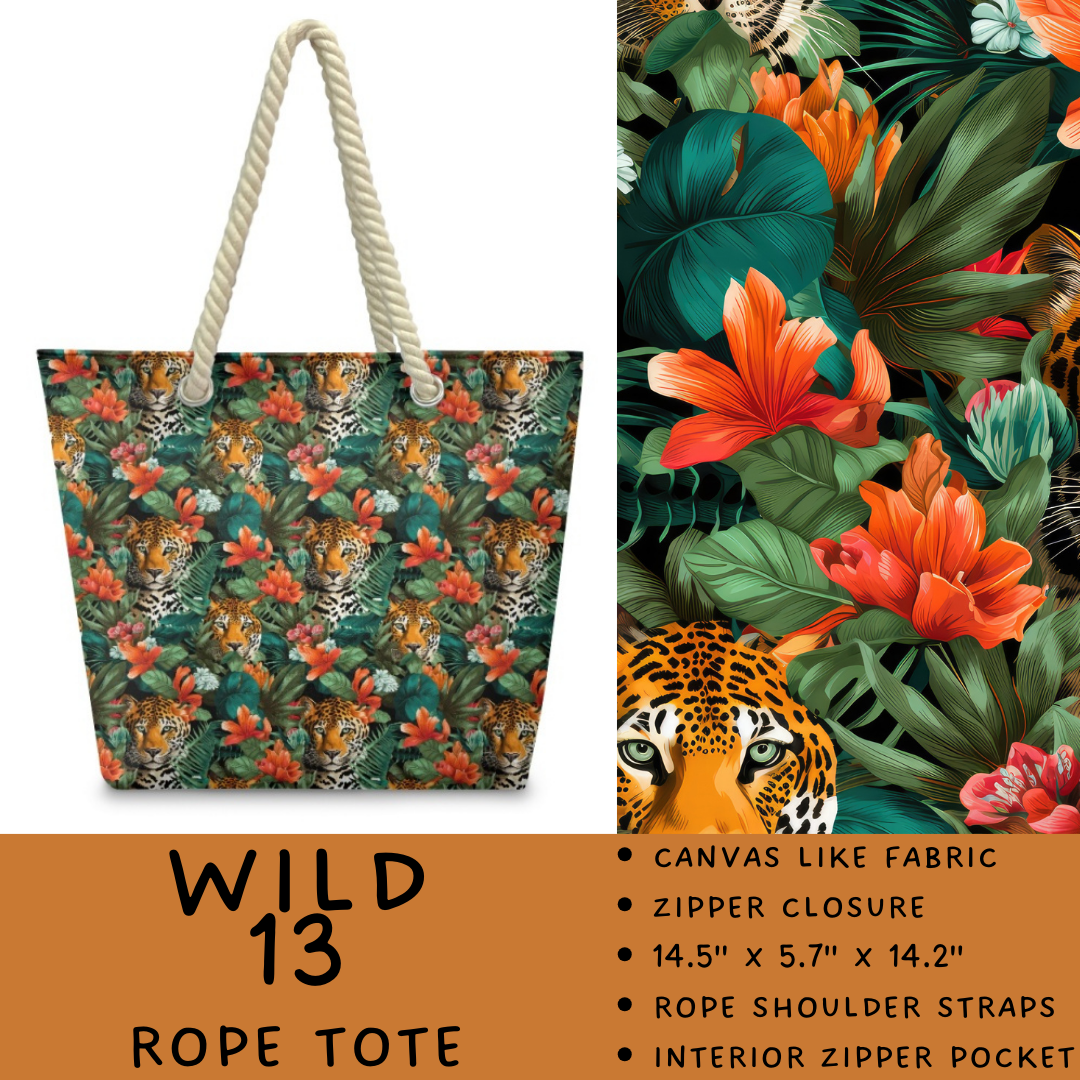 Preorder Custom Wild Side Rope Totes / Card Holders - Closes 29 Dec - ETA late Mar 2026
