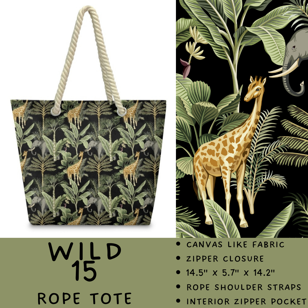 Preorder Custom Wild Side Rope Totes / Card Holders - Closes 29 Dec - ETA late Mar 2026