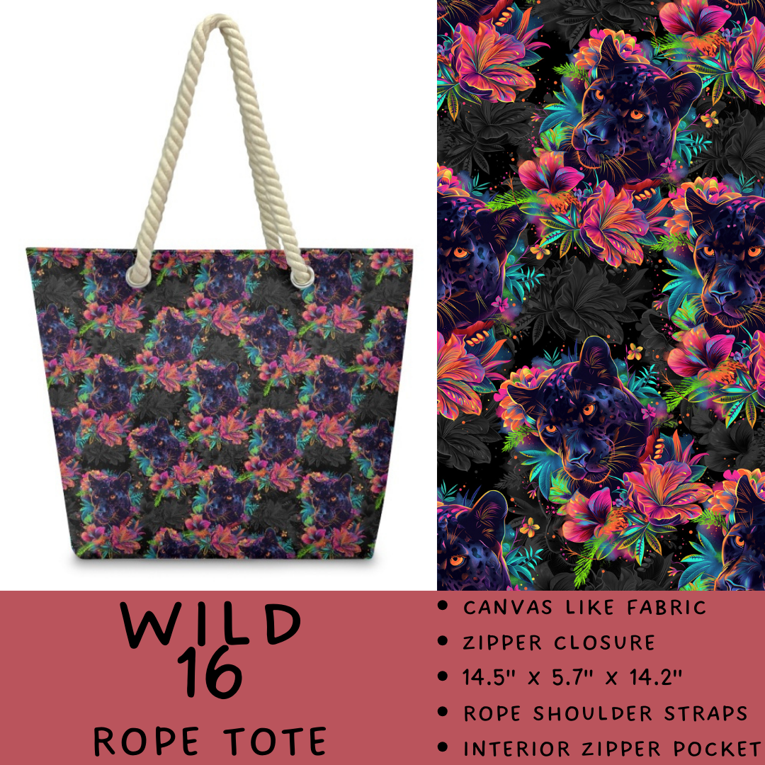 Preorder Custom Wild Side Rope Totes / Card Holders - Closes 29 Dec - ETA late Mar 2026