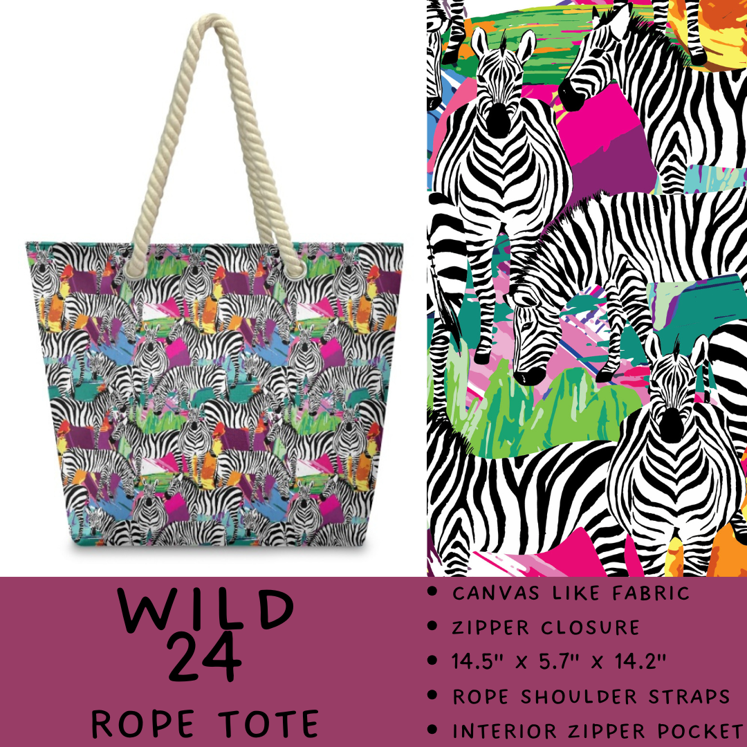 Preorder Custom Wild Side Rope Totes / Card Holders - Closes 29 Dec - ETA late Mar 2026