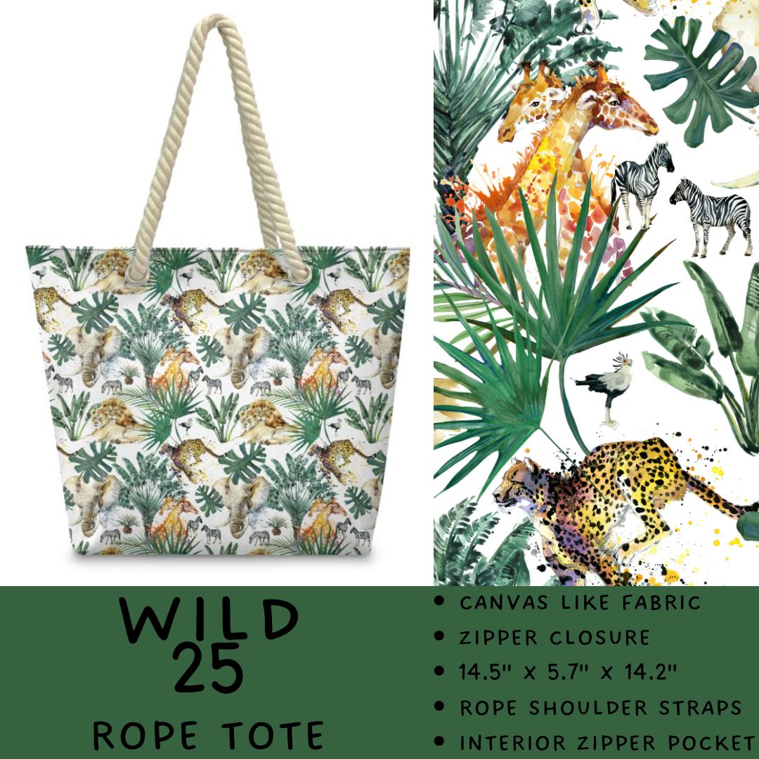 Preorder Custom Wild Side Rope Totes / Card Holders - Closes 29 Dec - ETA late Mar 2026