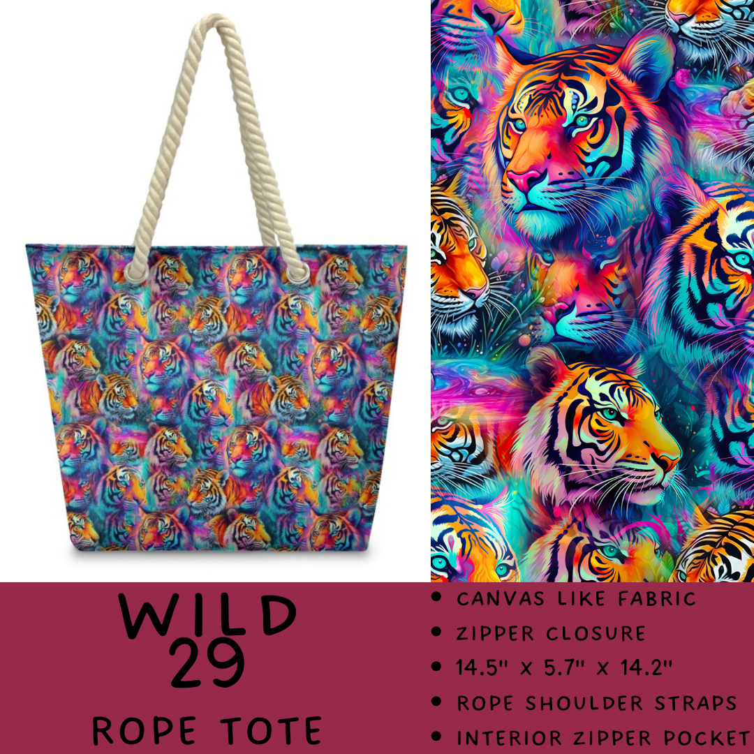 Preorder Custom Wild Side Rope Totes / Card Holders - Closes 29 Dec - ETA late Mar 2026