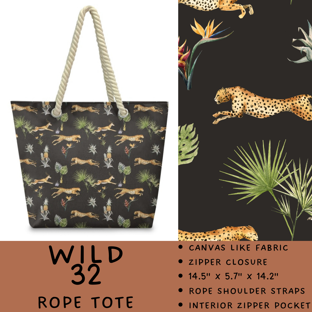 Preorder Custom Wild Side Rope Totes / Card Holders - Closes 29 Dec - ETA late Mar 2026