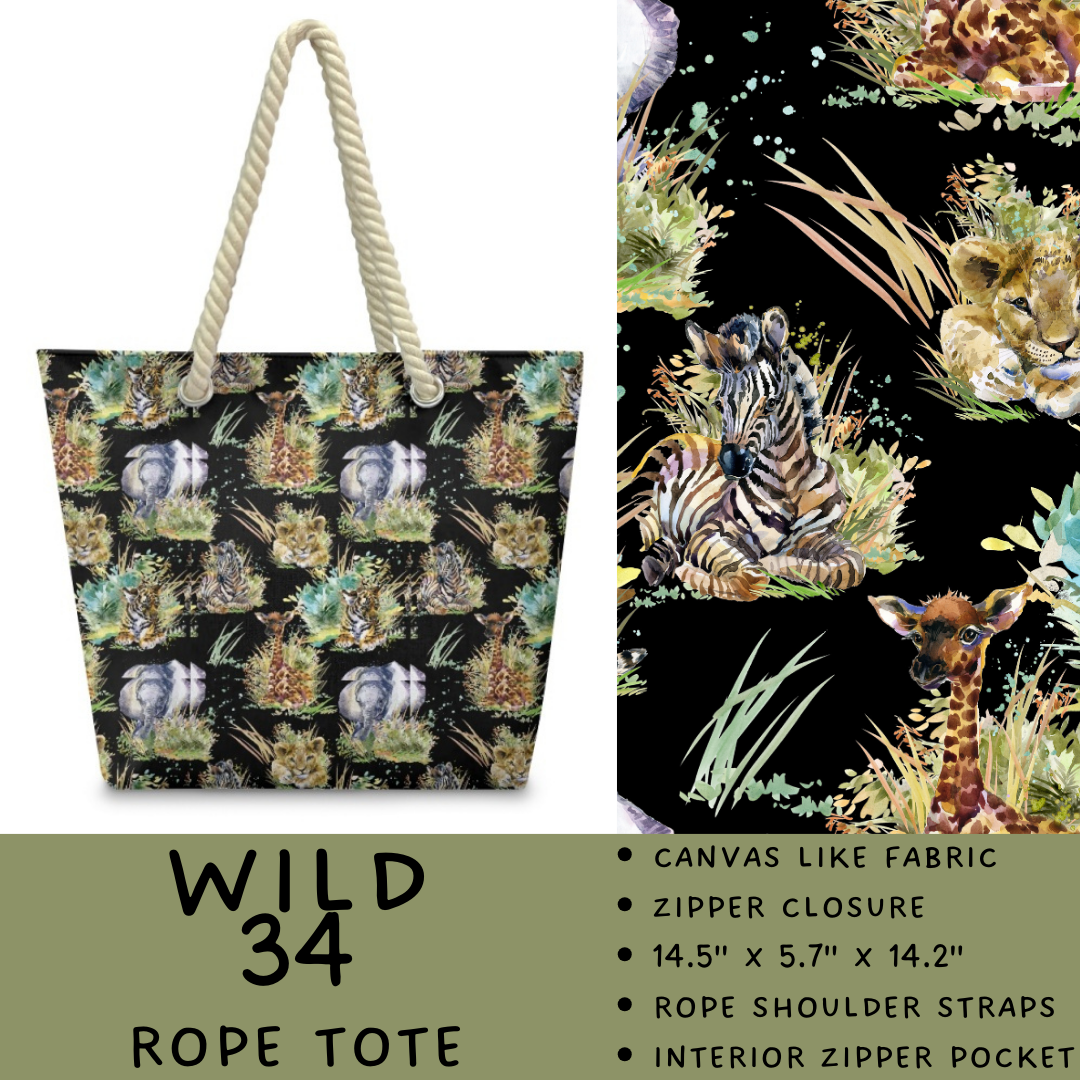 Preorder Custom Wild Side Rope Totes / Card Holders - Closes 29 Dec - ETA late Mar 2026