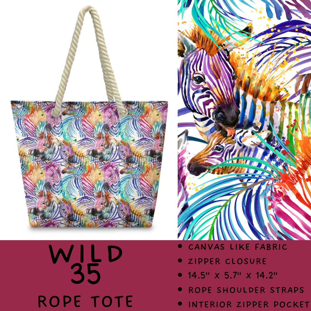 Preorder Custom Wild Side Rope Totes / Card Holders - Closes 29 Dec - ETA late Mar 2026