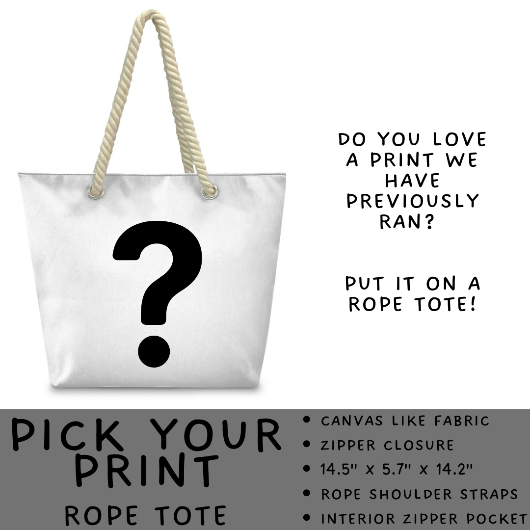 Preorder Custom Wild Side Rope Totes / Card Holders - Closes 29 Dec - ETA late Mar 2026