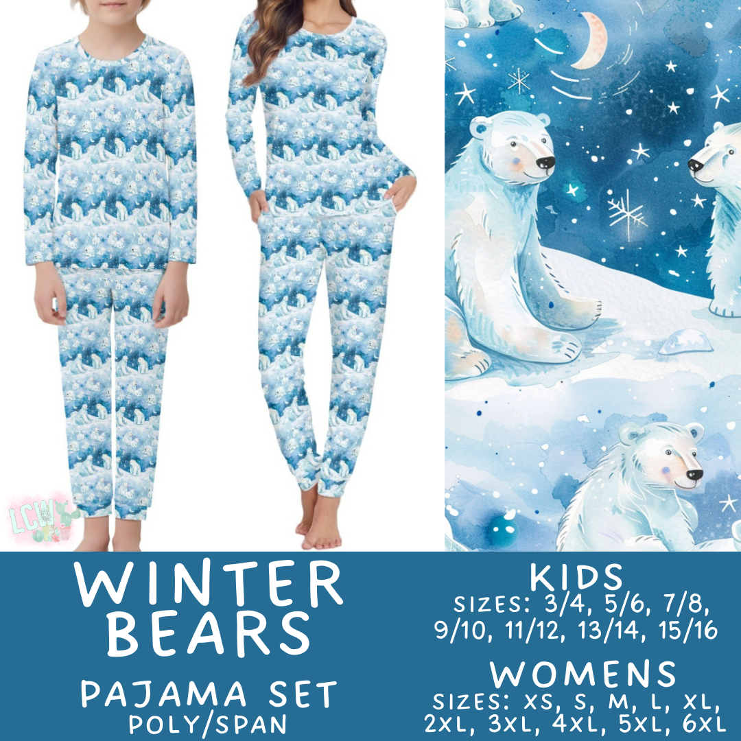 Preorder Custom Family PJ Sets - Winter Bears - Closes 6 Oct - ETA late Dec 2025