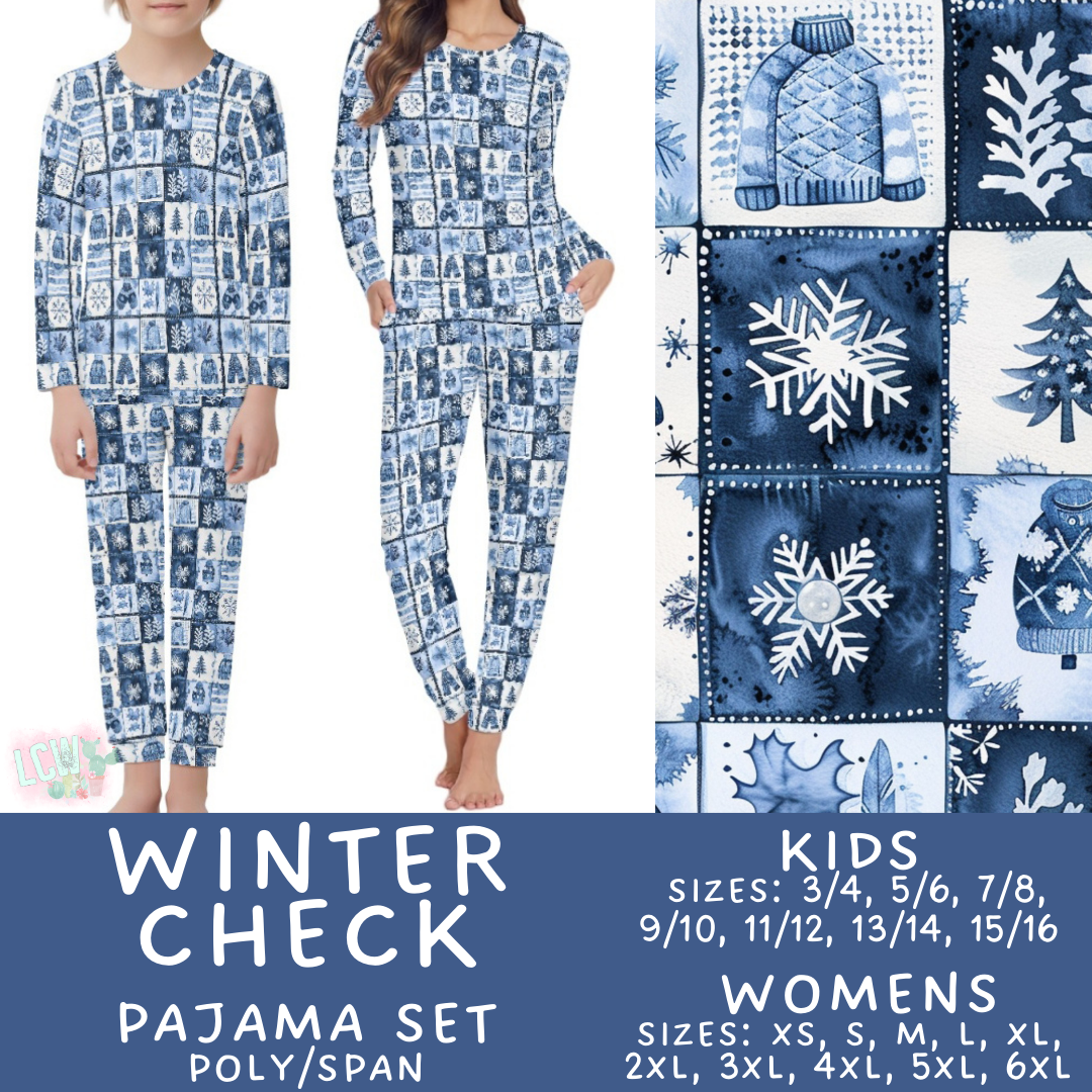 Preorder Custom Family PJ Sets - Winter Check - Closes 6 Oct - ETA late Dec 2025