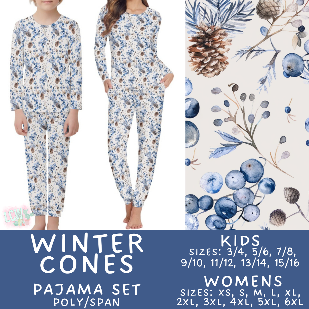 Preorder Custom Family PJ Sets - Winter Cones - Closes 6 Oct - ETA late Dec 2025