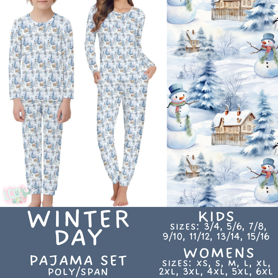 Preorder Custom Family PJ Sets - Winter Day - Closes 6 Oct - ETA late Dec 2025