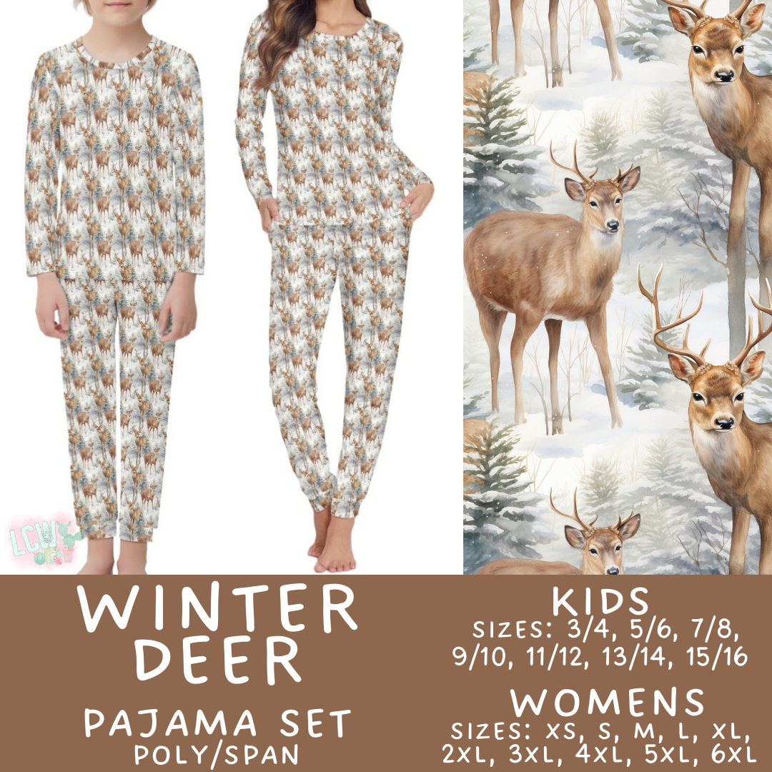 Preorder Custom Family PJ Sets - Winter Deer - Closes 6 Oct - ETA late Dec 2025