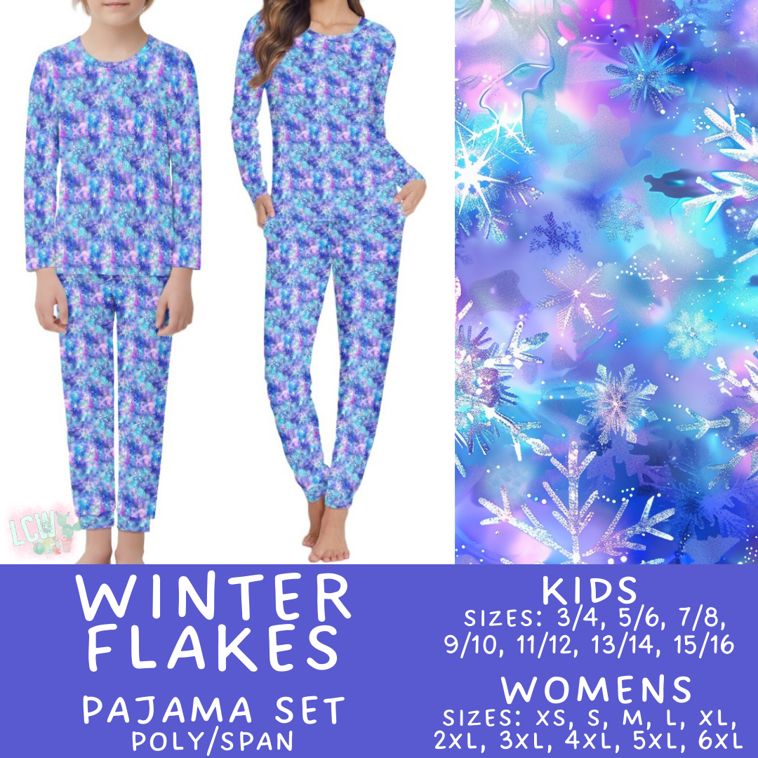 Preorder Custom Family PJ Sets - Winter Flakes - Closes 6 Oct - ETA late Dec 2025