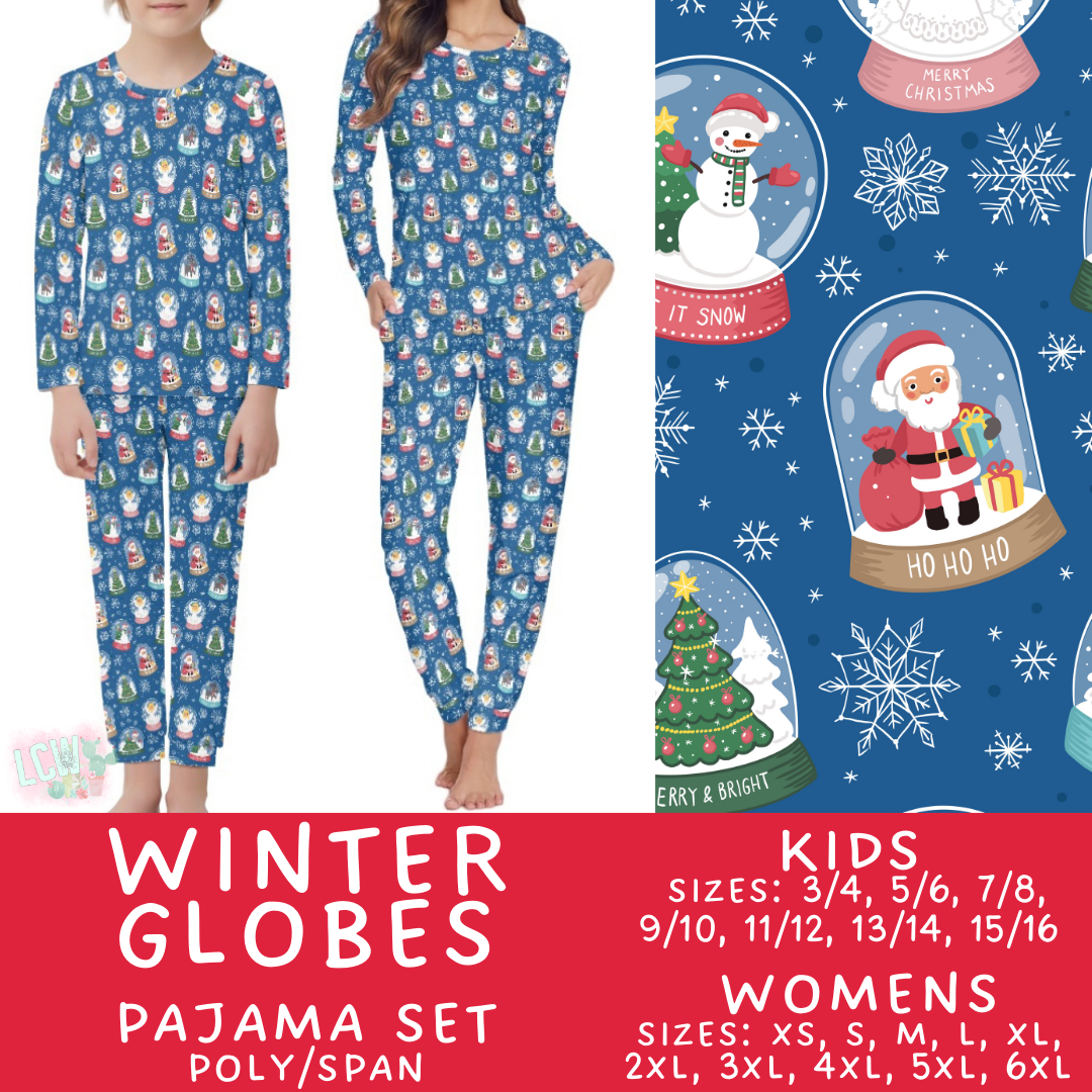 Preorder Custom Family PJ Sets - Winter Globes - Closes 6 Oct - ETA late Dec 2025