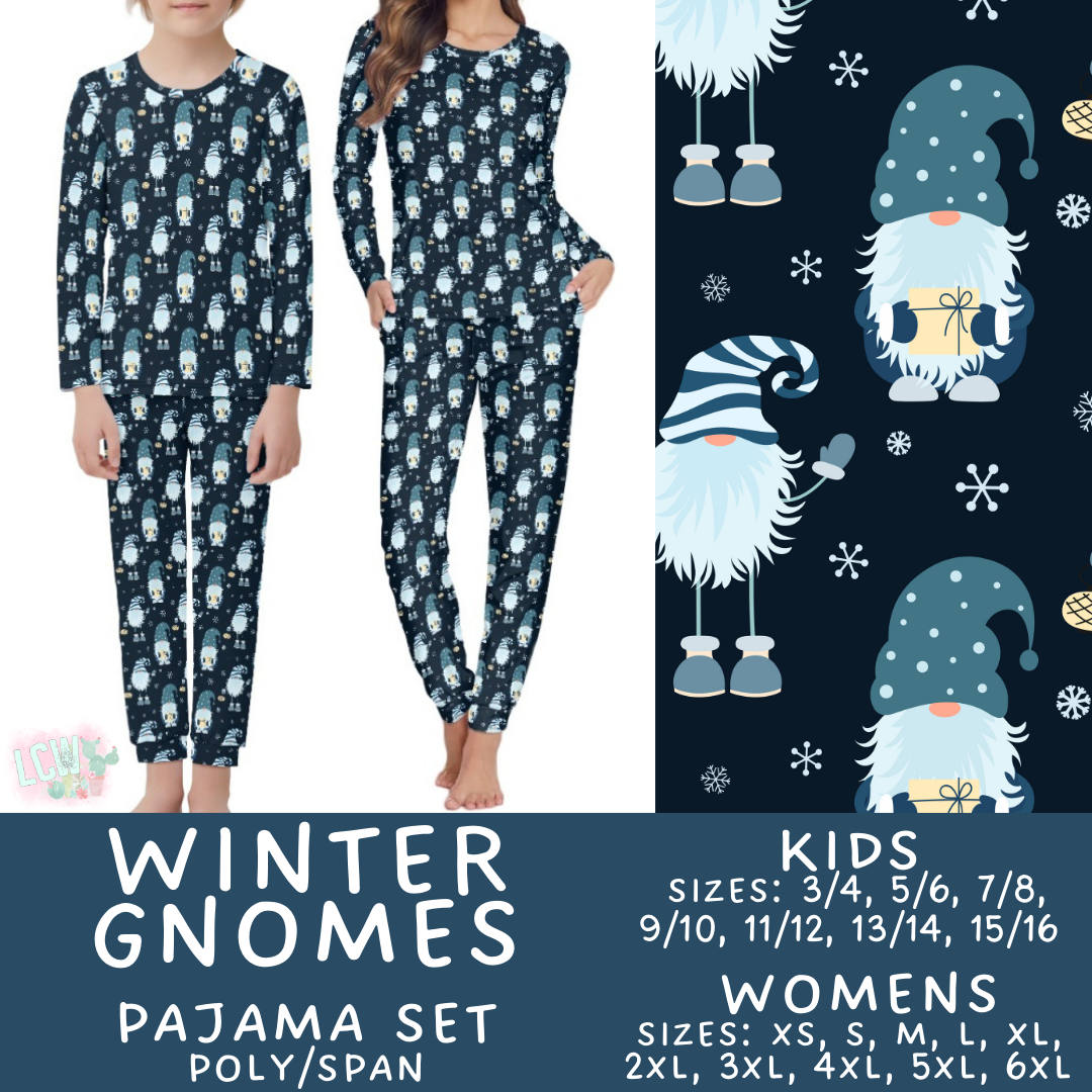 Preorder Custom Christmas Family PJ Sets - Winter Gnomes - Closes 12 Sep - ETA late Nov 2025