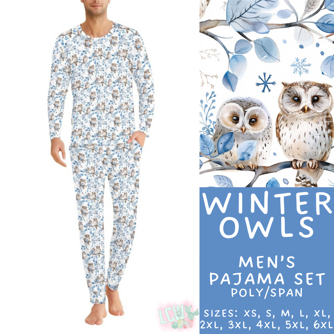 Preorder Custom Family PJ Sets - Winter Owls - Closes 6 Oct - ETA late Dec 2025