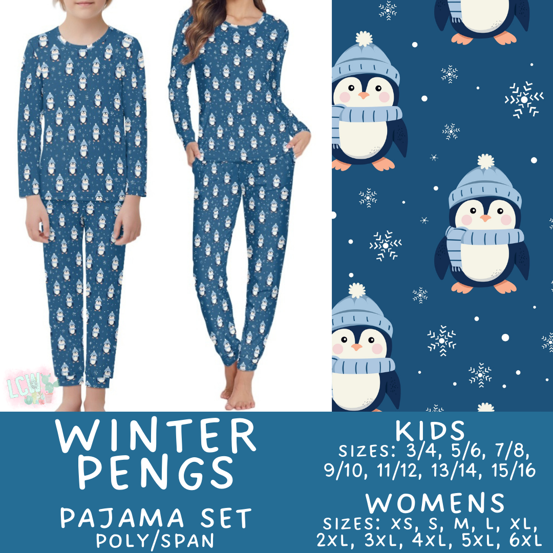 Preorder Custom Family PJ Sets - Winter Pengs - Closes 6 Oct - ETA late Dec 2025