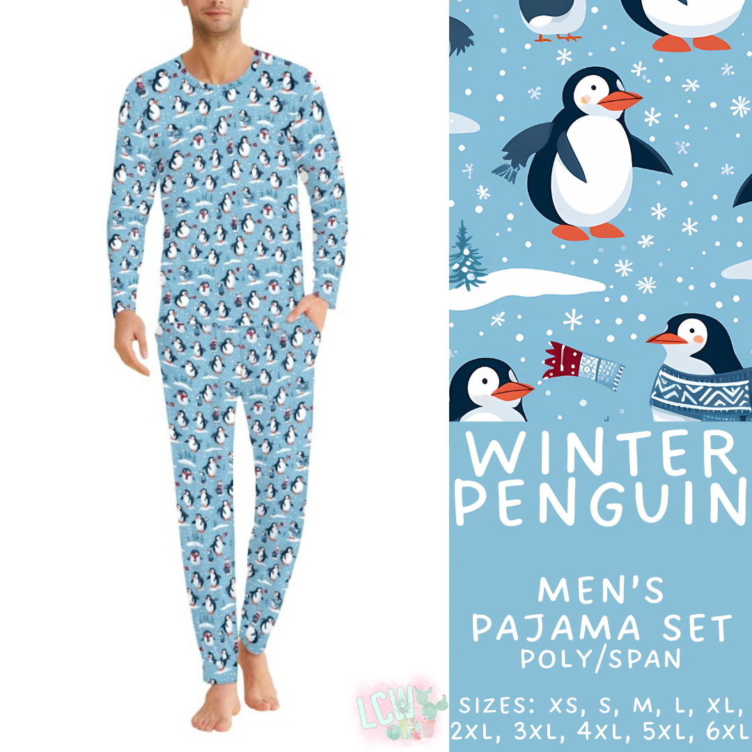 Preorder Custom Family PJ Sets - Winter Penguin - Closes 6 Oct - ETA late Dec 2025