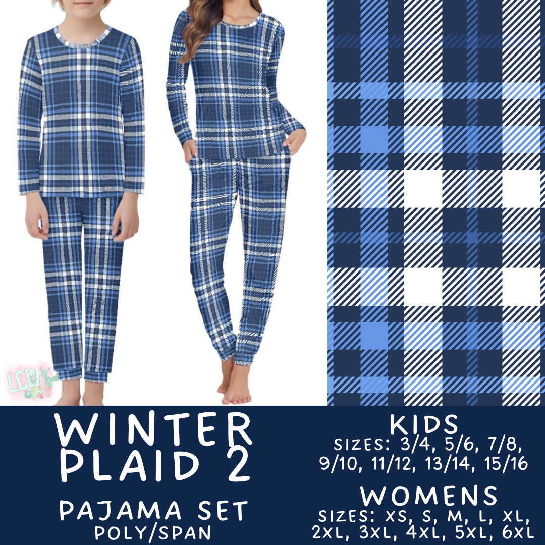 Preorder Custom Family PJ Sets - Winter Plaid 2 - Closes 6 Oct - ETA late Dec 2025