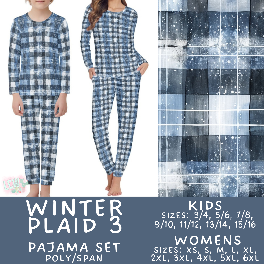 Preorder Custom Family PJ Sets - Winter Plaid 3 - Closes 6 Oct - ETA late Dec 2025