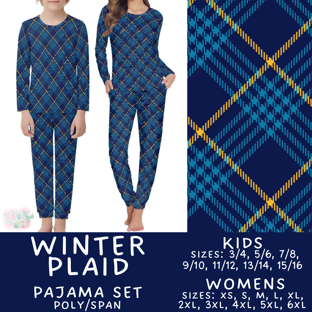 Preorder Custom Christmas Family PJ Sets - Winter Plaid - Closes 12 Sep - ETA late Nov 2025