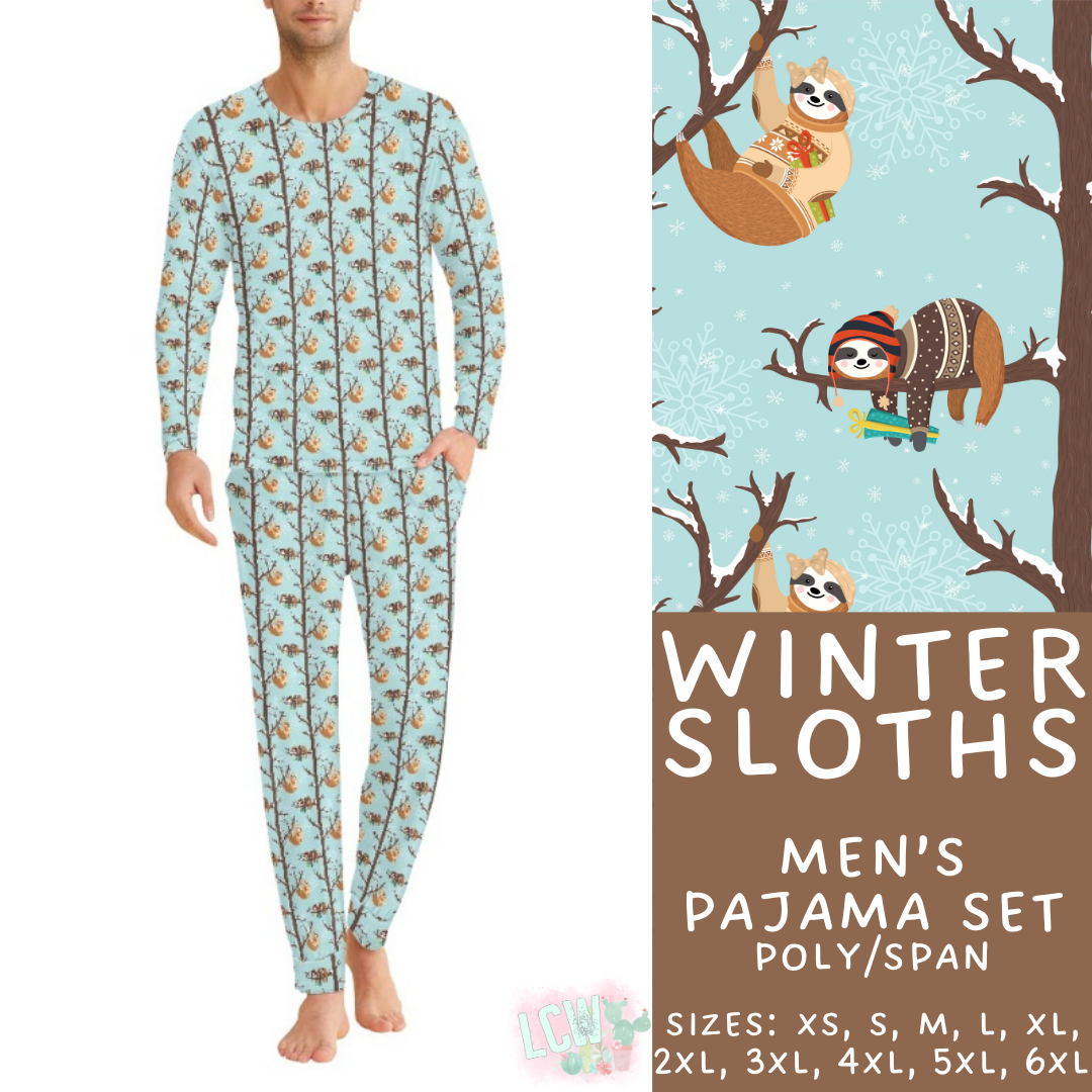 Preorder Custom Family PJ Sets - Winter Sloths - Closes 6 Oct - ETA late Dec 2025